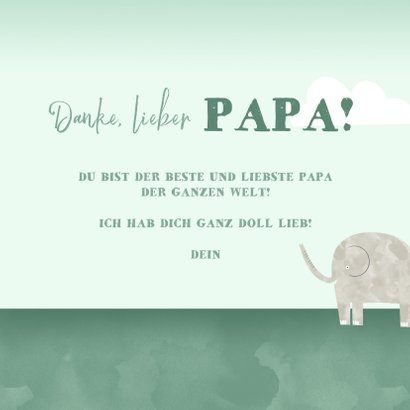 Vatertagskarte Elefanten 3