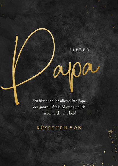 Vatertagskarte Foto & Schriftzug 'Papa' 3