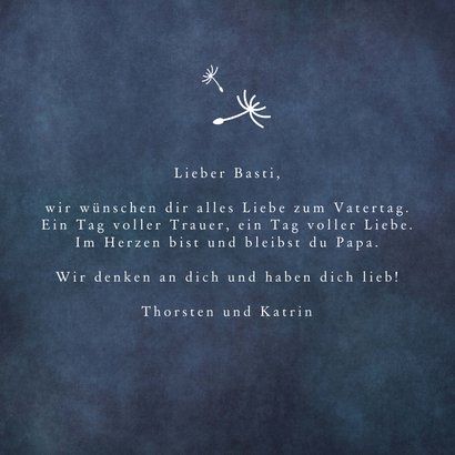 Vatertagskarte Gedicht Kind verloren 3