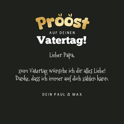 Vatertagskarte Gorilla mit Bier Prosten 3