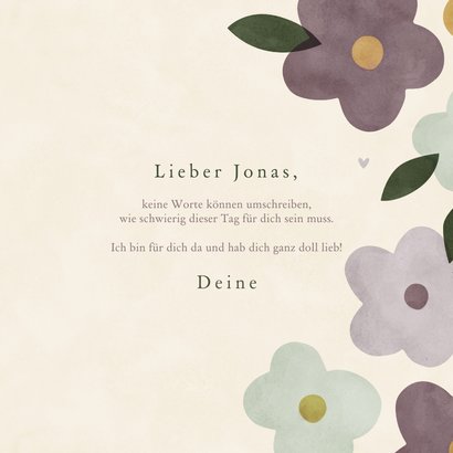 Vatertagskarte 'Herzenspapa' mit Blumen 3