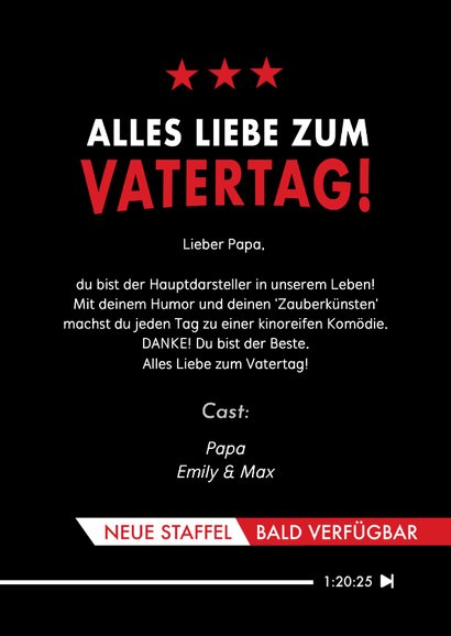 Vatertagskarte Streamingdienst Fotocollage 'Super Papa' 3