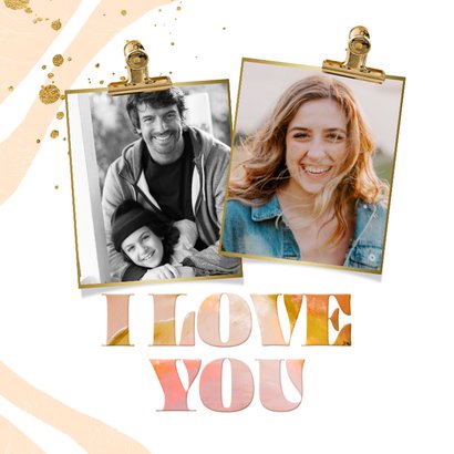 Vatertagskarte typografisch 'Papa, I love you' Marmor 2