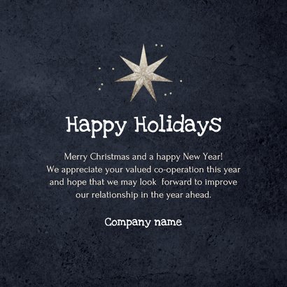 'Warm wishes' Firma Foto-Weihnachtskarte mit Sternen  3