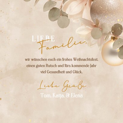 Wehnachtskugeln Glitzer mit Fotos gold beige 3