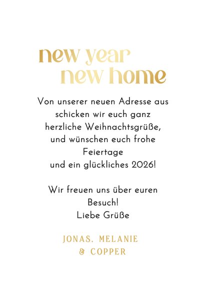 Weihnachtliche Fotocollage Umzug 'New year new home'  3