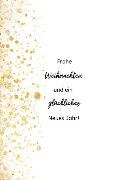 Weihnachtliche Fotokarte mit Foto und goldenen Sternen 2