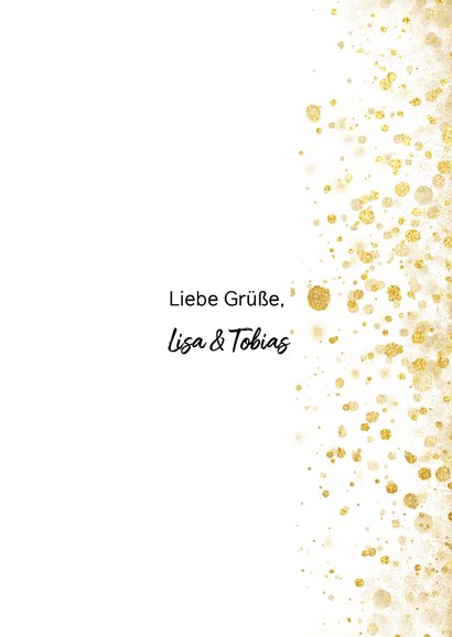 Weihnachtliche Fotokarte mit Foto und goldenen Sternen 3