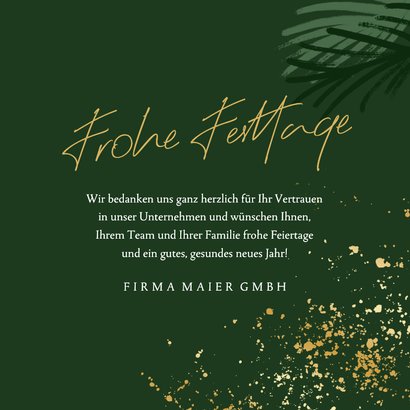 Weihnachts-Dankeskarte Geschäftspartner Goldschrift 3