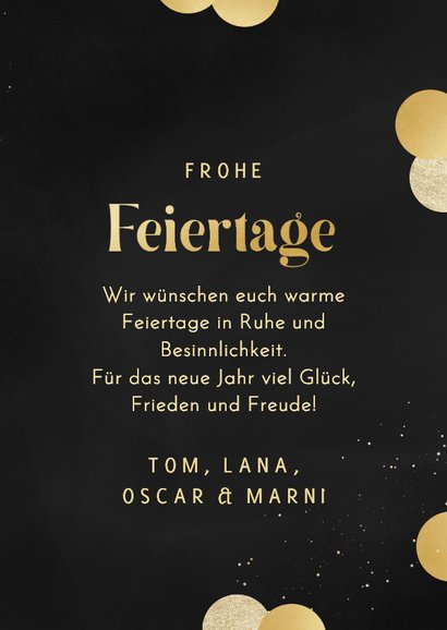 Weihnachts-Fotocollage für 4 Fotos goldenem Konfetti 3