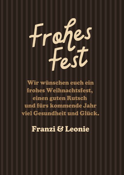 Weihnachts-Fotokarte 'Frohes Fest' mit Sternen & Streifen 3