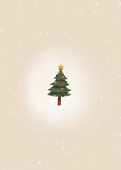 Weihnachts-Grußkarte Tiere im Wald Rückseite