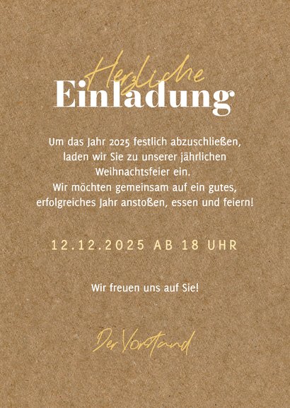 Weihnachtsessen Einladung Firma Schneeflocken & Foto 3