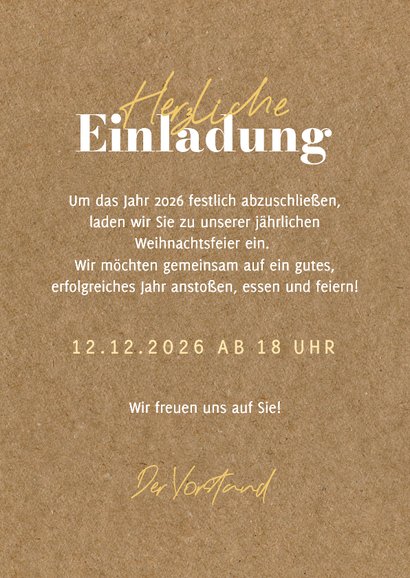 Weihnachtsessen Einladung Firma Schneeflocken & Foto 3