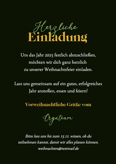Weihnachtsfeier Einladung Firma Tannenbaum 3