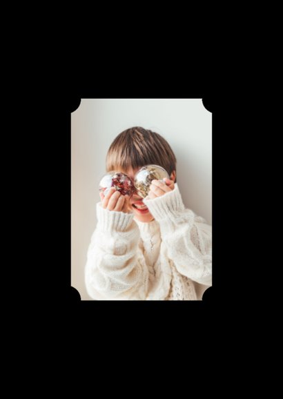 Weihnachtsgrüße Fotocollage Goldschrift auf Schwarz 2