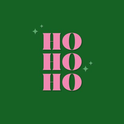 Weihnachtsgrüße Ho Ho Ho rosa grün  2