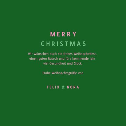 Weihnachtsgrüße Ho Ho Ho rosa grün  3