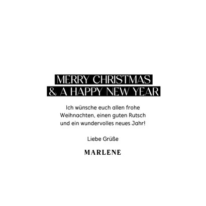 Weihnachtsgrüße schwarz-weiß karierte Karte 3