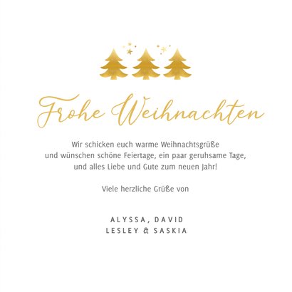 Weihnachtsgrußkarte drei Tannenbäume 3