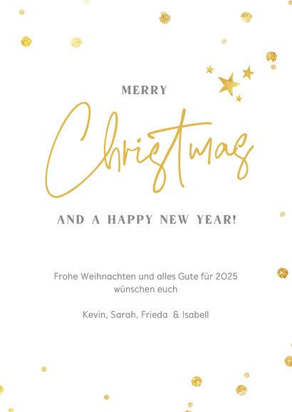 Weihnachtsgrußkarte großes Foto 'Merry Christmas' 3