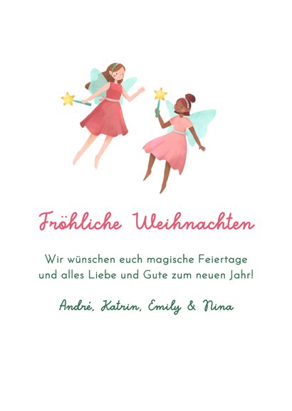 Weihnachtsgrußkarte magischer Weihnachtsbaum  3