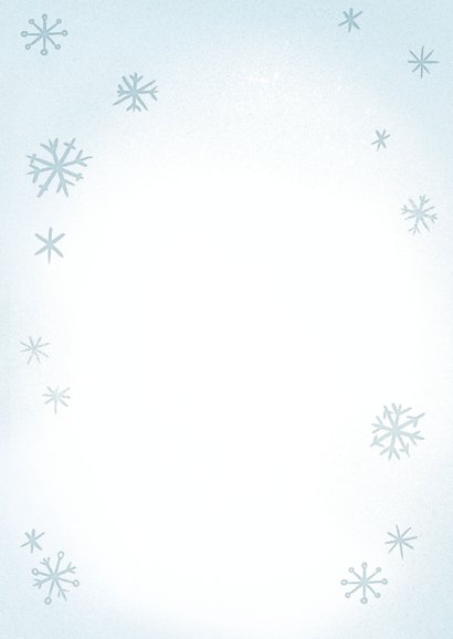 Weihnachtsgrußkarte Rentier Schneeengel Rückseite