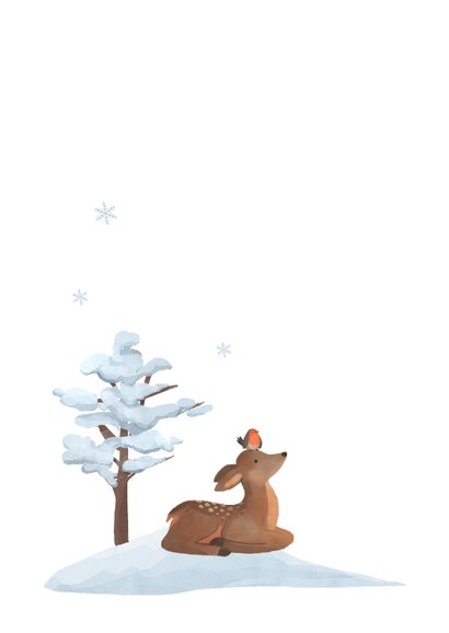 Weihnachtsgrußkarte Wintertiere 2