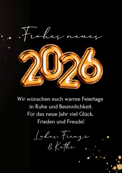 Weihnachtskarte 2027 Folienluftballons mit Foto 3
