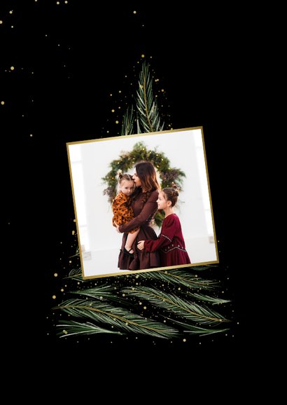 Weihnachtskarte Baum aus Zweigen 'Merry Christmas'  2