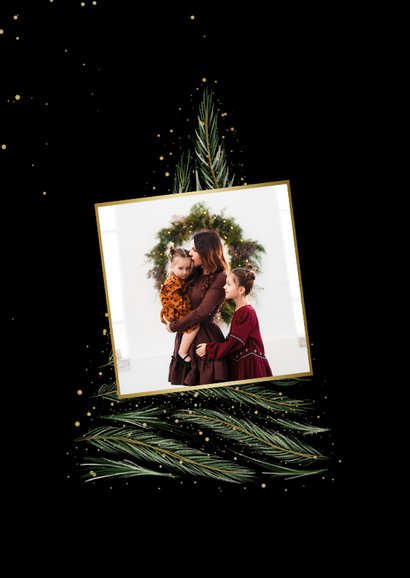 Weihnachtskarte Baum aus Zweigen 'Merry Christmas' 2