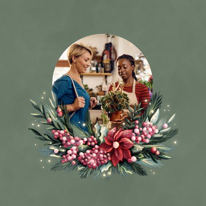 Weihnachtskarte Blumenhandel geschäftlich Florist 2