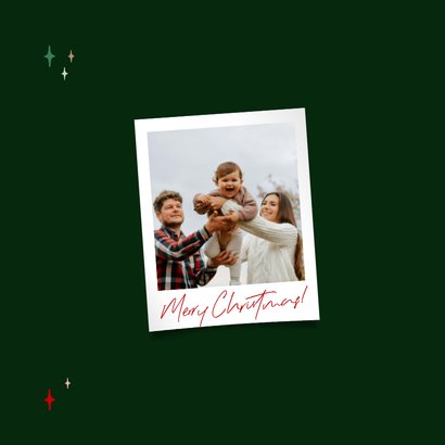 Weihnachtskarte Buchstaben grün mit Sternchen 2