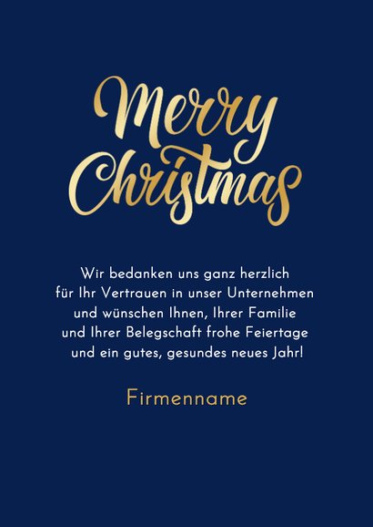 Weihnachtskarte Delfter Blau geschäftlich 2027 Blumen 3