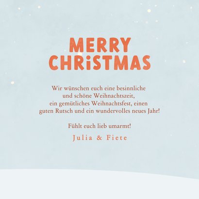 Weihnachtskarte Eisbär & Junge 3