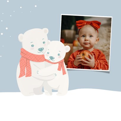 Weihnachtskarte Eisbären-Umarmung 2