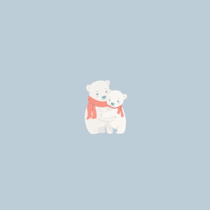 Weihnachtskarte Eisbären-Umarmung Rückseite