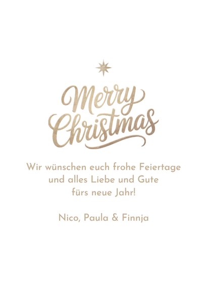 Weihnachtskarte Familie Fotoserie 'Merry Christmas' 3