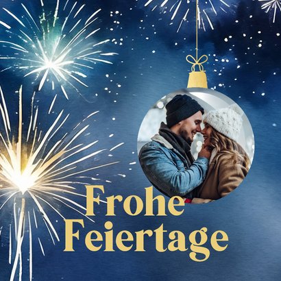 Weihnachtskarte Feuerwerk & Foto in Weihnachtskugel 2