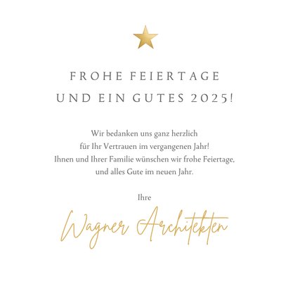 Weihnachtskarte Firma Fotocollage Stern 3