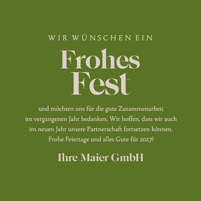 Weihnachtskarte Firma Herz mit Rahmen aus Zweigen 3