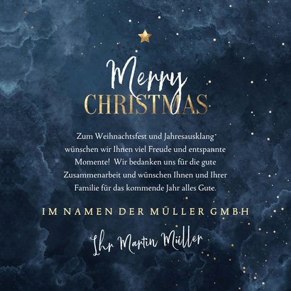 Weihnachtskarte Firma Nachthimmel 3