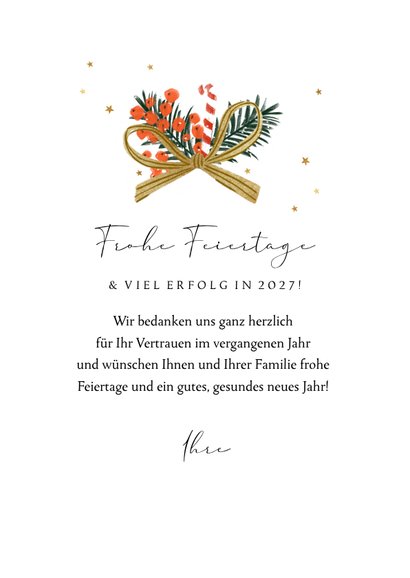Weihnachtskarte Firma Weihnachtsbaum Schleifen 3