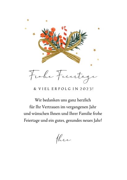 Weihnachtskarte Firma Weihnachtsbaum Schleifen 3