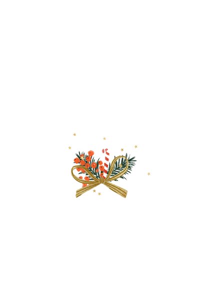 Weihnachtskarte Firma Weihnachtsbaum Schleifen Rückseite