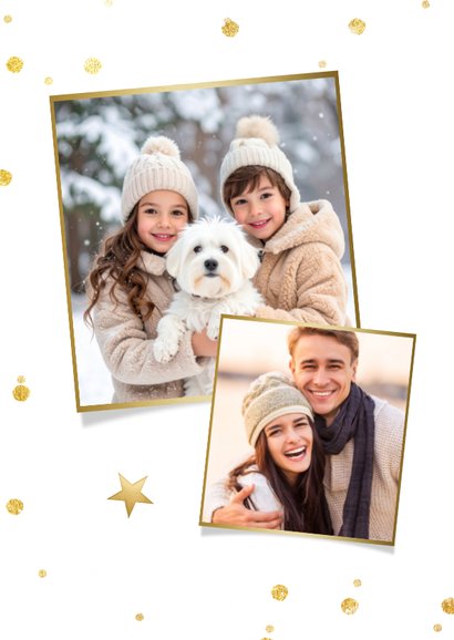 Weihnachtskarte Foto edler Schriftzug 'Merry Christmas' 2