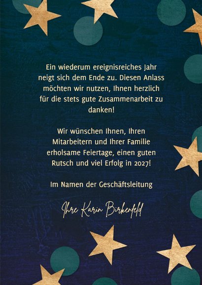 Weihnachtskarte Foto, 'Merry Christmas' & Sterne 3