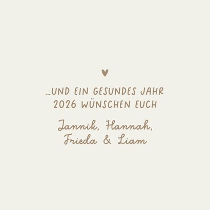 Weihnachtskarte Foto Muster Beige 'Liebevolle Feiertage' 3