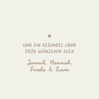 Weihnachtskarte Foto Muster Beige 'Liebevolle Feiertage' 3