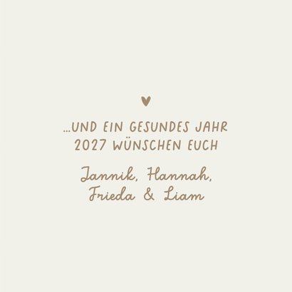 Weihnachtskarte Foto Muster Beige 'Liebevolle Feiertage' 3